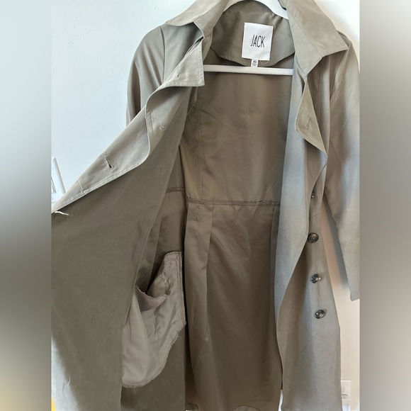Jack by BB Dakota Neutral Trenchcoat in Taupe Size XS - Picture 4 of 8